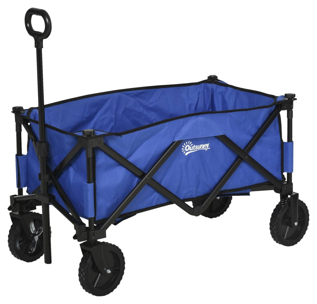 Outsunny Bollerwagen faltbar dunkelblau Stahl B/H/L: ca. 51x92x107 cm