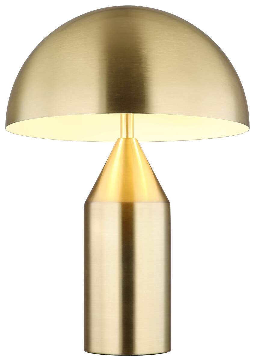 GLOBO Tischleuchte Atoma messing weiß Metall H: ca. 39 cm E27 2 Brennstellen