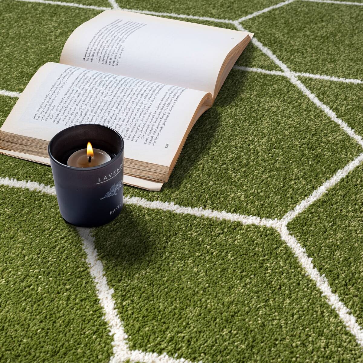 Sanat Teppich Trellis grün B/L: ca. 150x150 cm