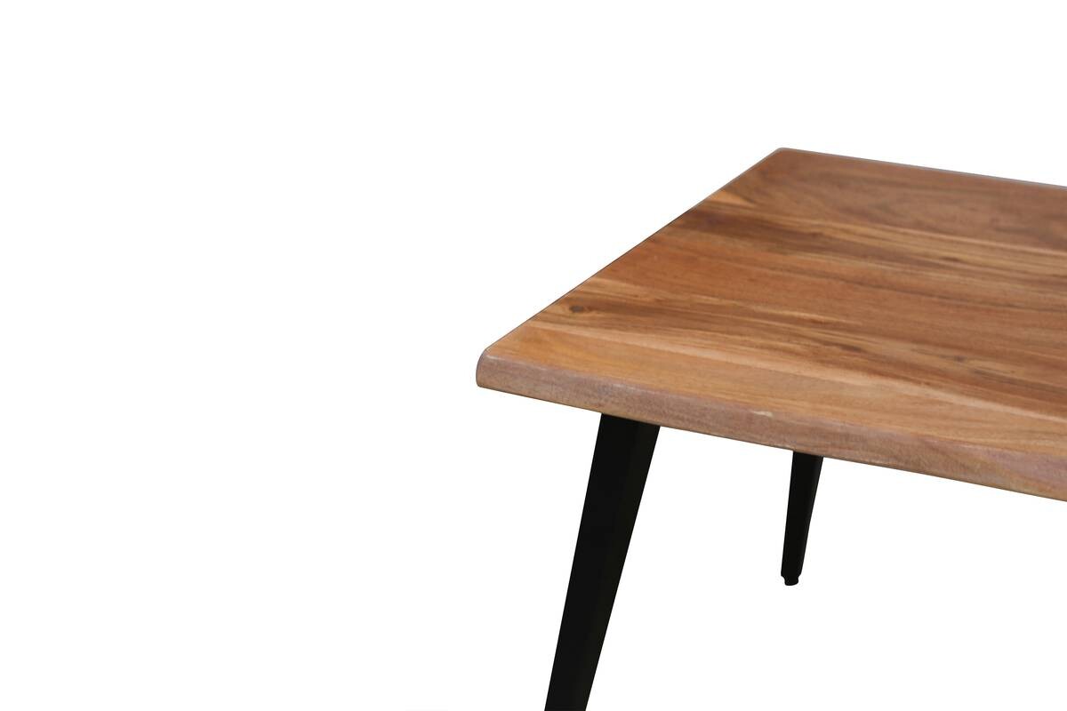 byLIVING Couchtisch CADDY natur schwarz Akazie Metall B/H/T: ca. 110x45x60 cm