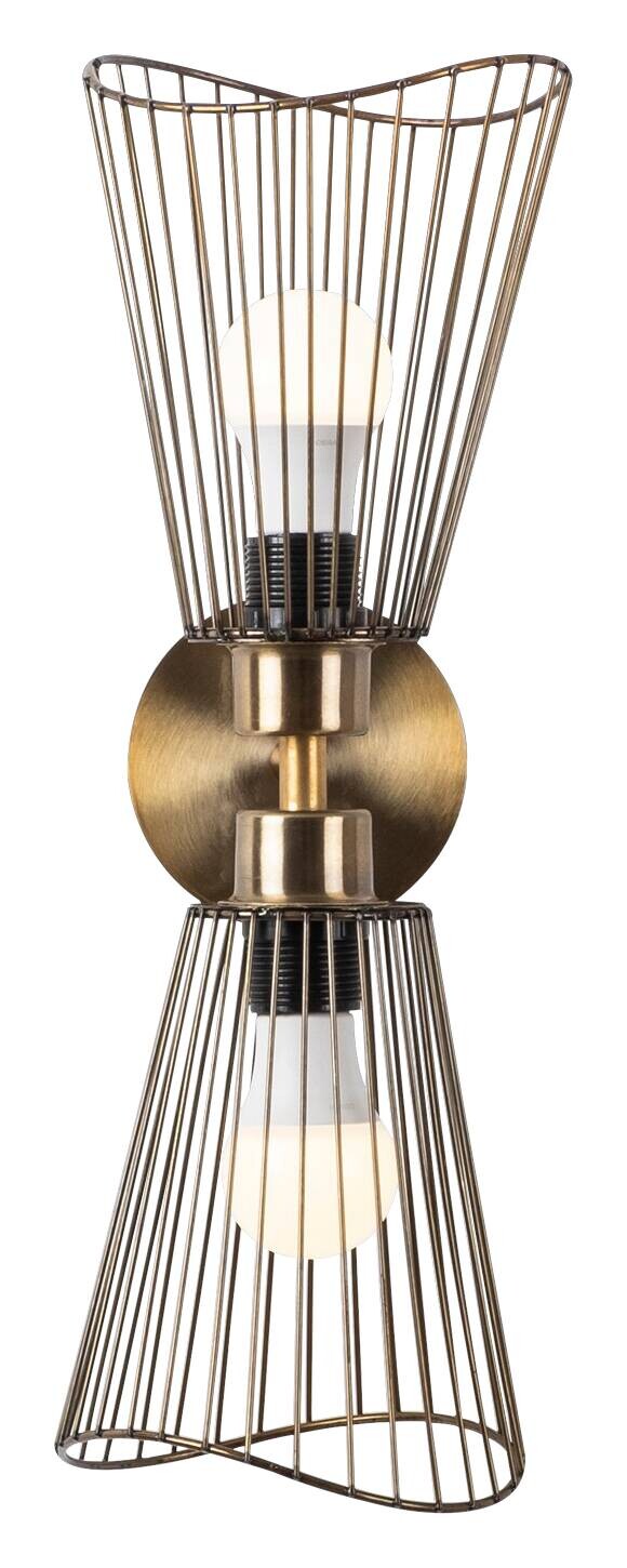 Opviq Wandleuchte Zeyno bronze Metall B/H/T/L/D: ca. 16x48x16x16x16 cm E27 2 Brennstellen