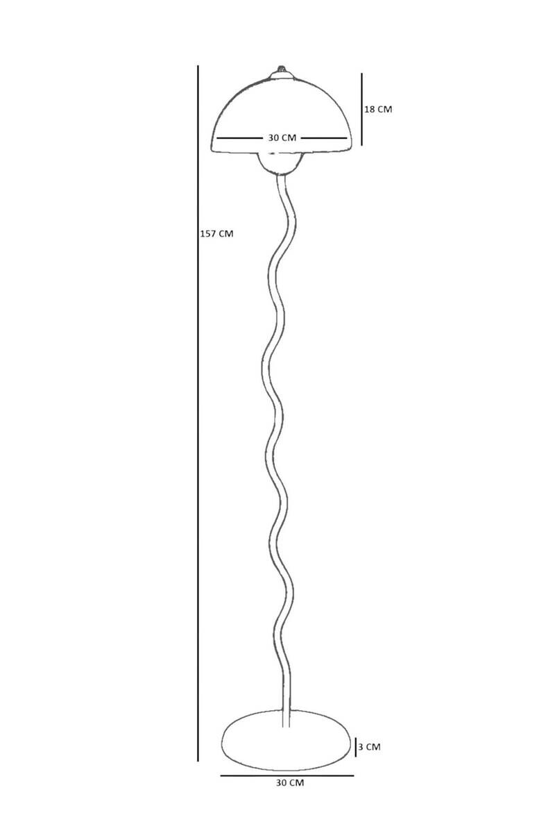 Stehleuchte orange Metall B/H/L/D: ca. 30x157x30x30 cm E27 1 Brennstellen