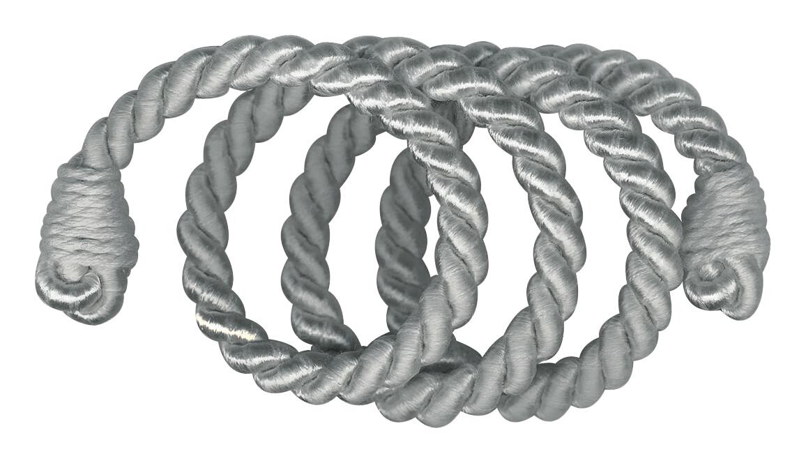 Dekospirale Silbergrau 53% Viskose, 47% Baumwolle