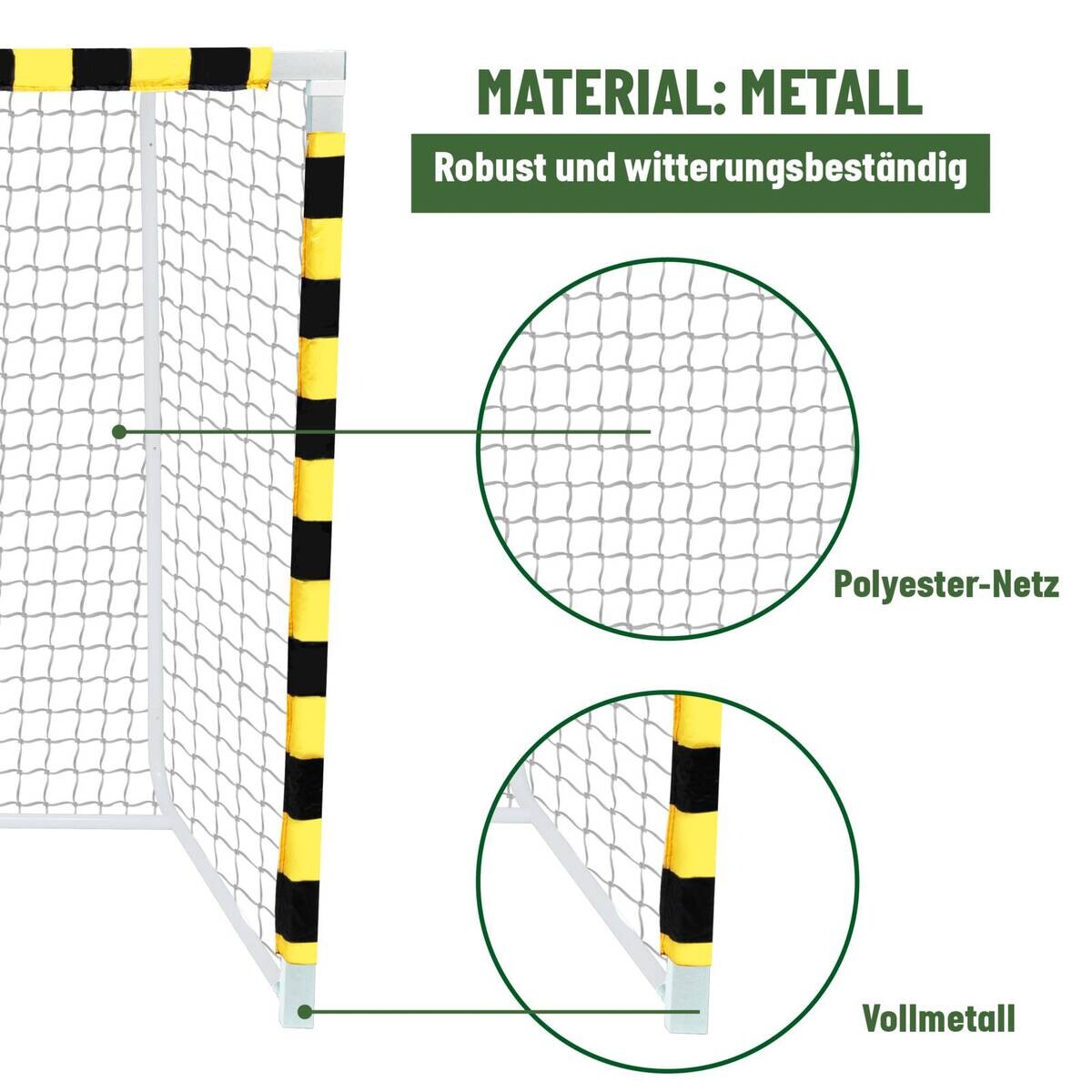 Fußballtor schwarz B/H/T: ca. 300x200x110 cm