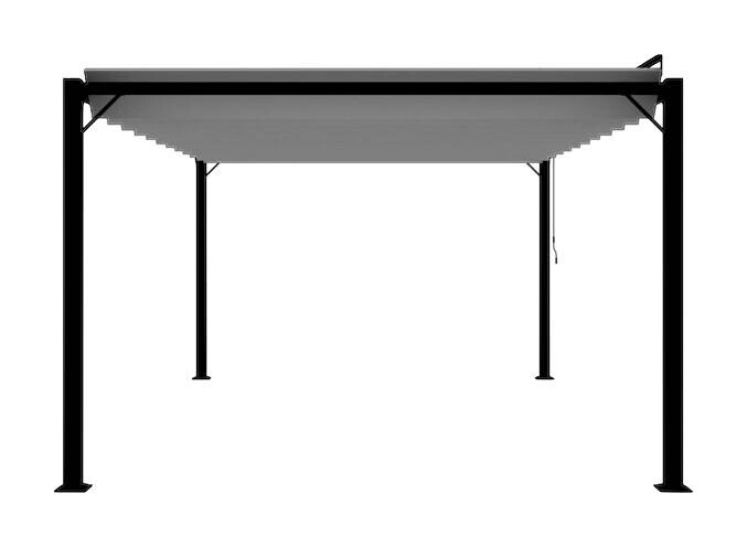 vidaXL Pergola anthrazit Aluminium B/H/L: ca. 400x225x300 cm