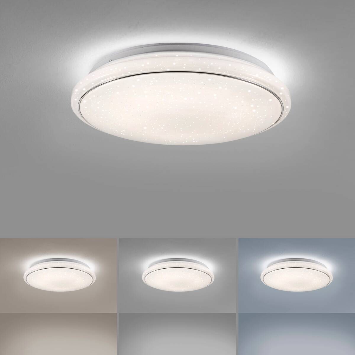 Just Light Deckenleuchte 14364-16 weiß Metall Kunststoff H/D: ca. 10x44 cm