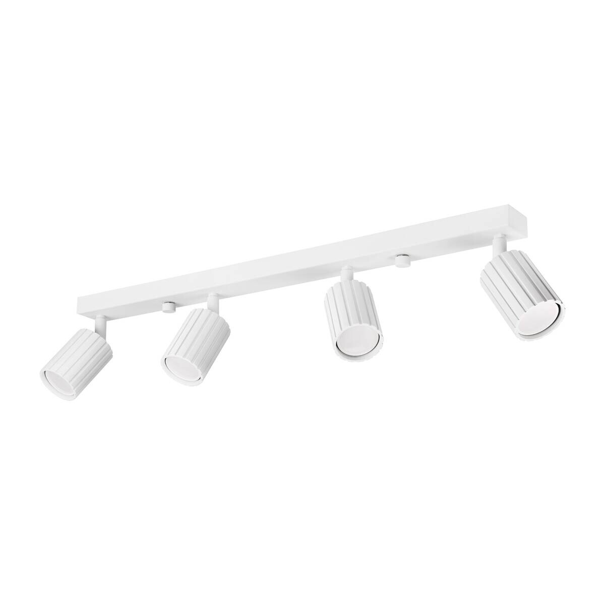 Lamkur Strahler Prisma weiß Stahl B/H/L: ca. 6,5x16,5x81 cm 4 Brennstellen