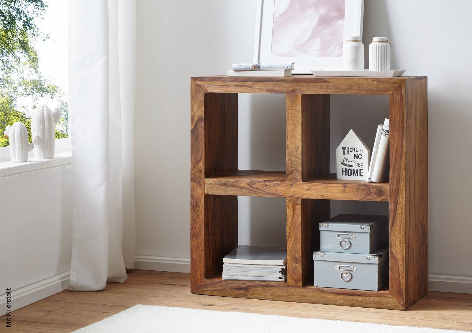 Standregal natur B/H/T: ca. 82x82x34 cm