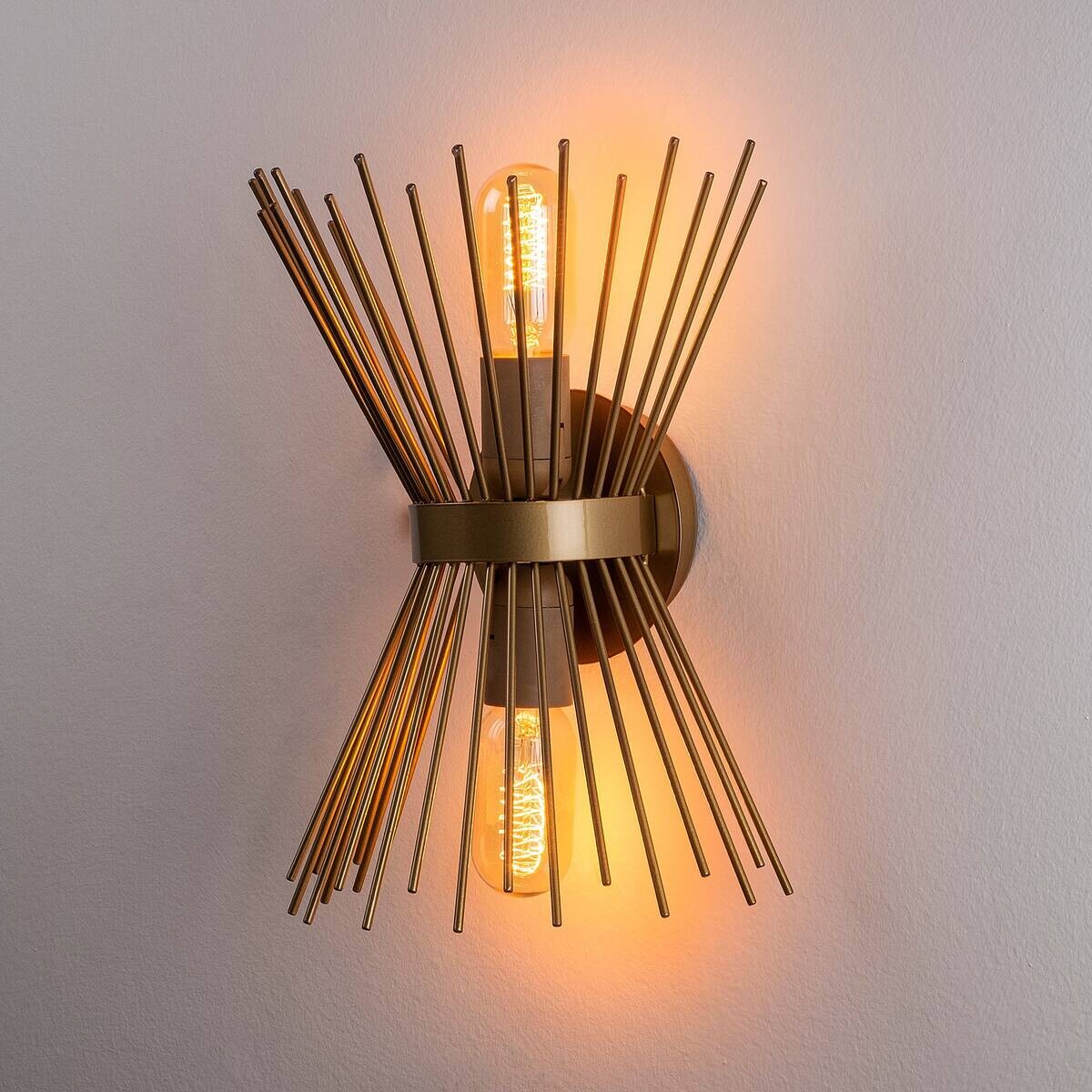 Opviq Wandleuchte Kirpi gold Eisen B/H/T/L: ca. 16x33x16x23 cm E27 1 Brennstellen