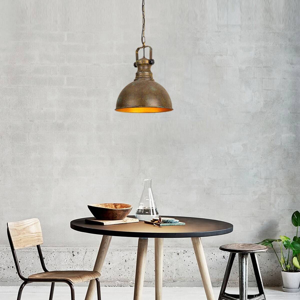 Opviq Pendelleuchte Saglam-3710 Holz B/H/T/L/D: ca. 31x85x31x31x31 cm E27 1 Brennstellen