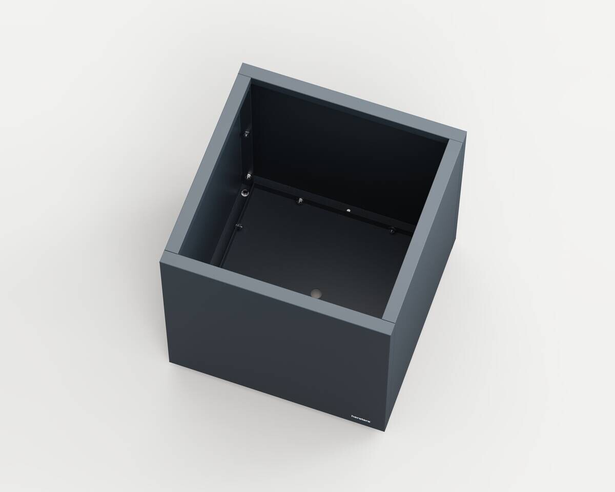 Herstera Garden Pflanzkasten anthrazit Stahl B/H/L: ca. 50x50x50 cm