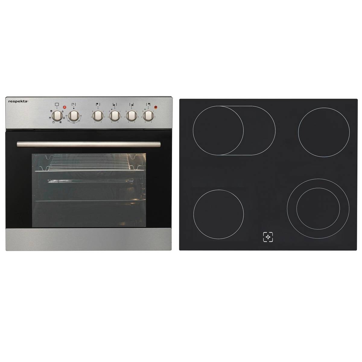 Respekta Winkelküche Amanda schwarz Hochglanz B/T/L: ca. 290x60x200 cm