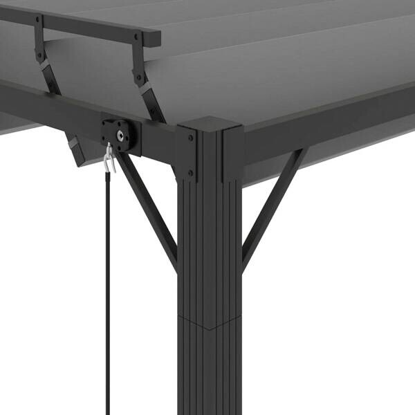 vidaXL Pergola anthrazit Aluminium B/H/L: ca. 400x225x300 cm