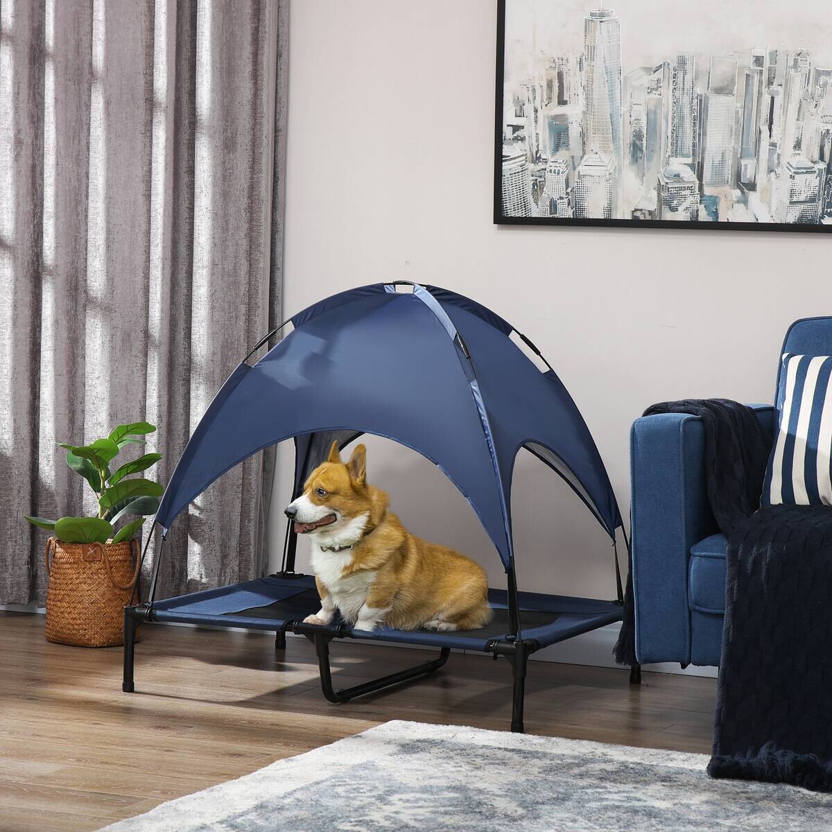 PawHut Hunde-Zubehör schwarz Polyester B/H/L: ca. 76x92x90 cm