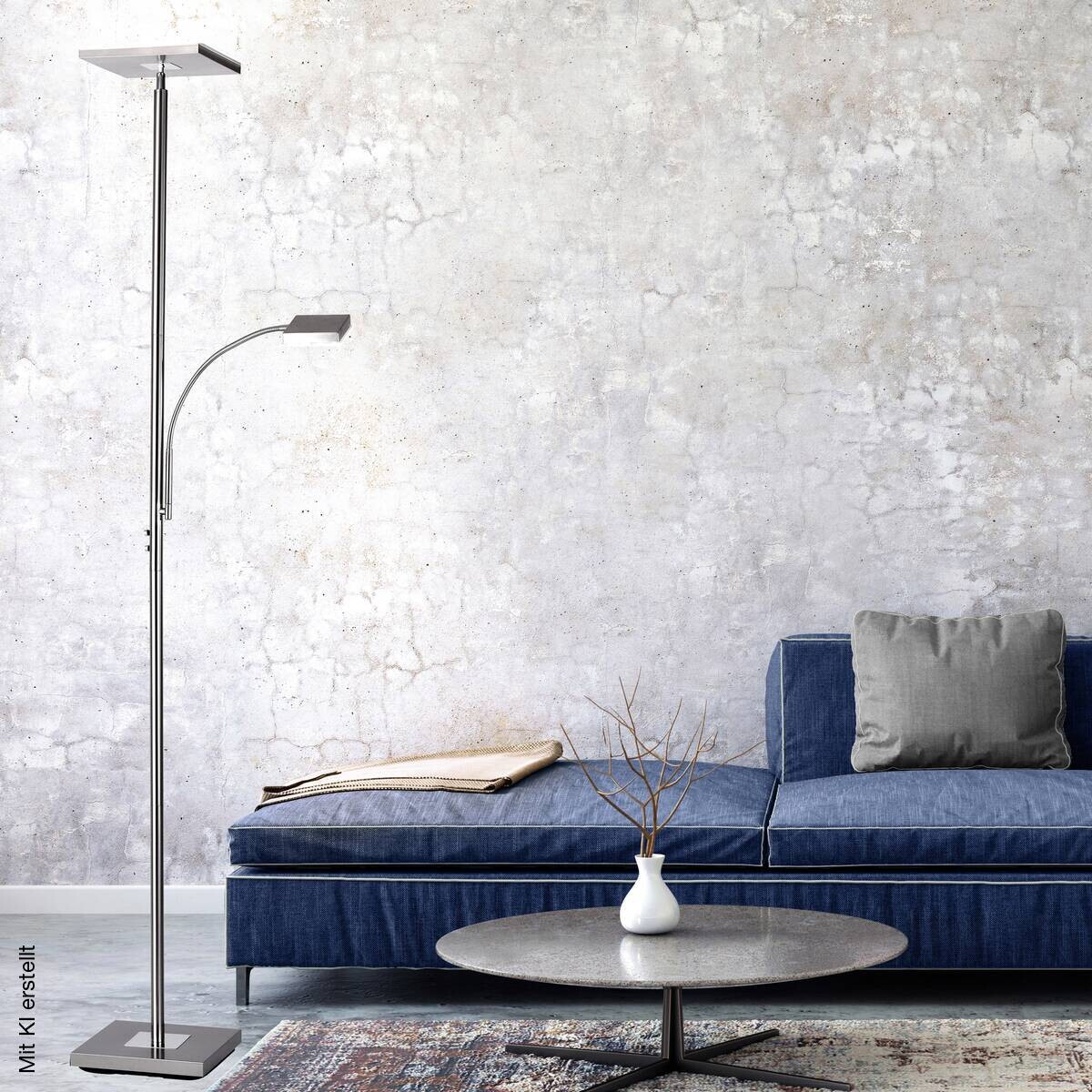 Just Light Stehlampe Hans Stahl Metall H: ca. 190 cm
