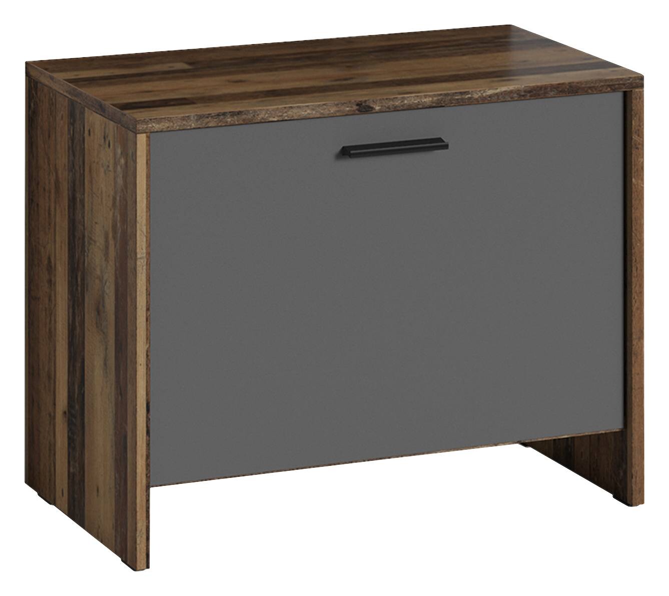 Bank BEN Eiche Old Wood Nachbildung anthrazit B/H/T: ca. 60x48x35 cm
