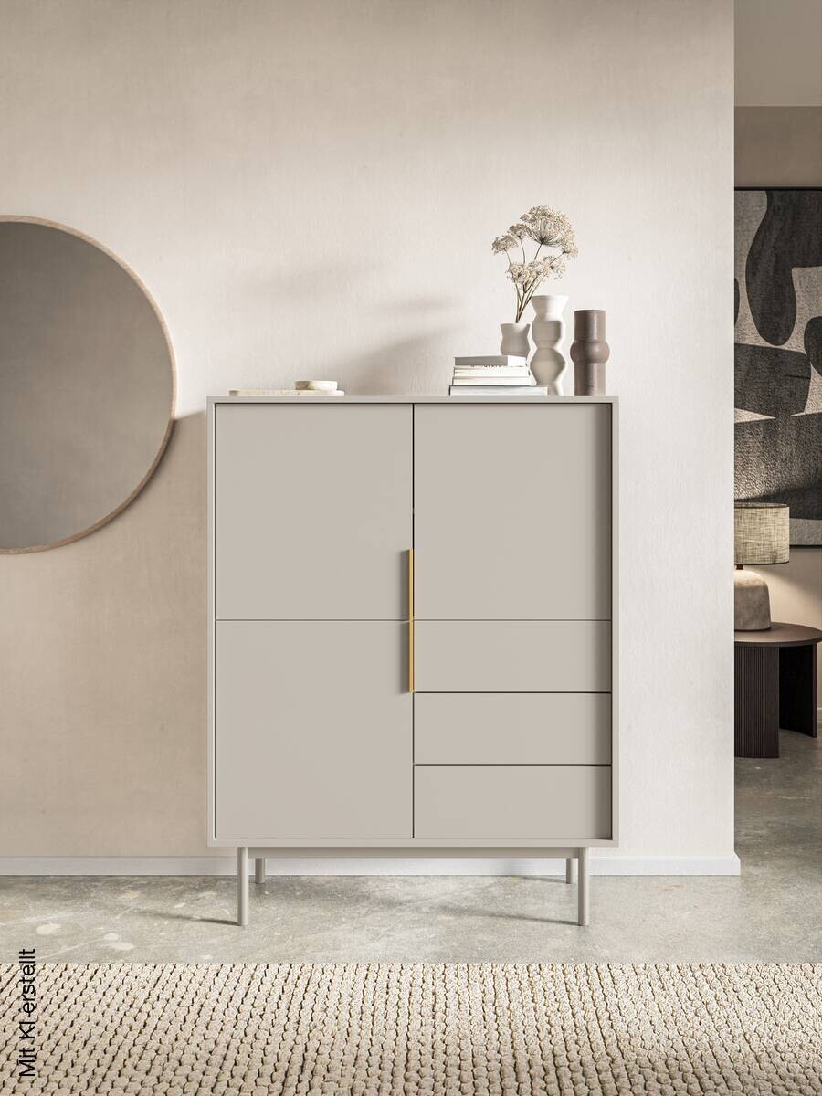 Highboard VIVA Cashmere B/H/T: ca. 104x139,5x39 cm