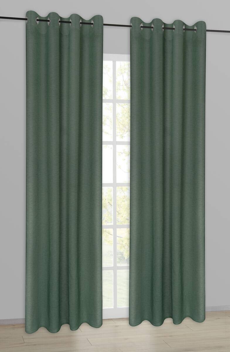 happy home Ösenvorhang Freiburg dunkelsalbei B/L: ca. 140x235 cm