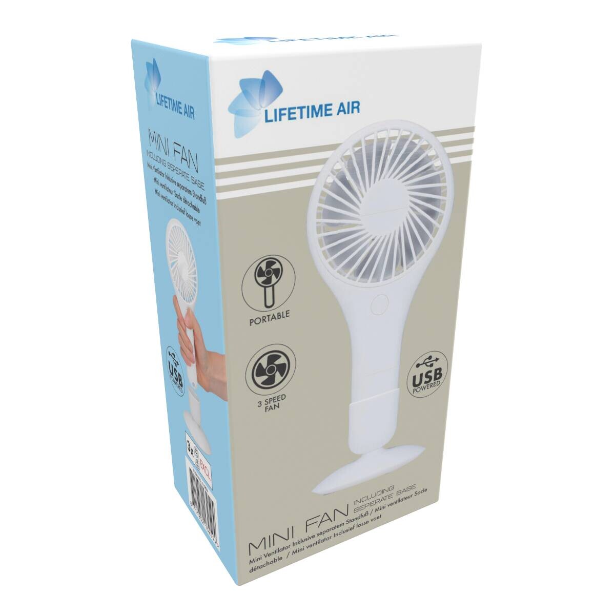 Tischventilator 871125250357 weiß Kunststoff B/H/L: ca. 9,5x3,5x19,5 cm