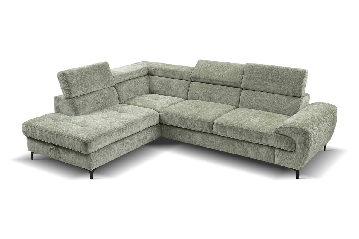 Ecksofa mit Bettfunktion und Bettkasten mint Microfaser B/H/T: ca. 256x73x202 cm