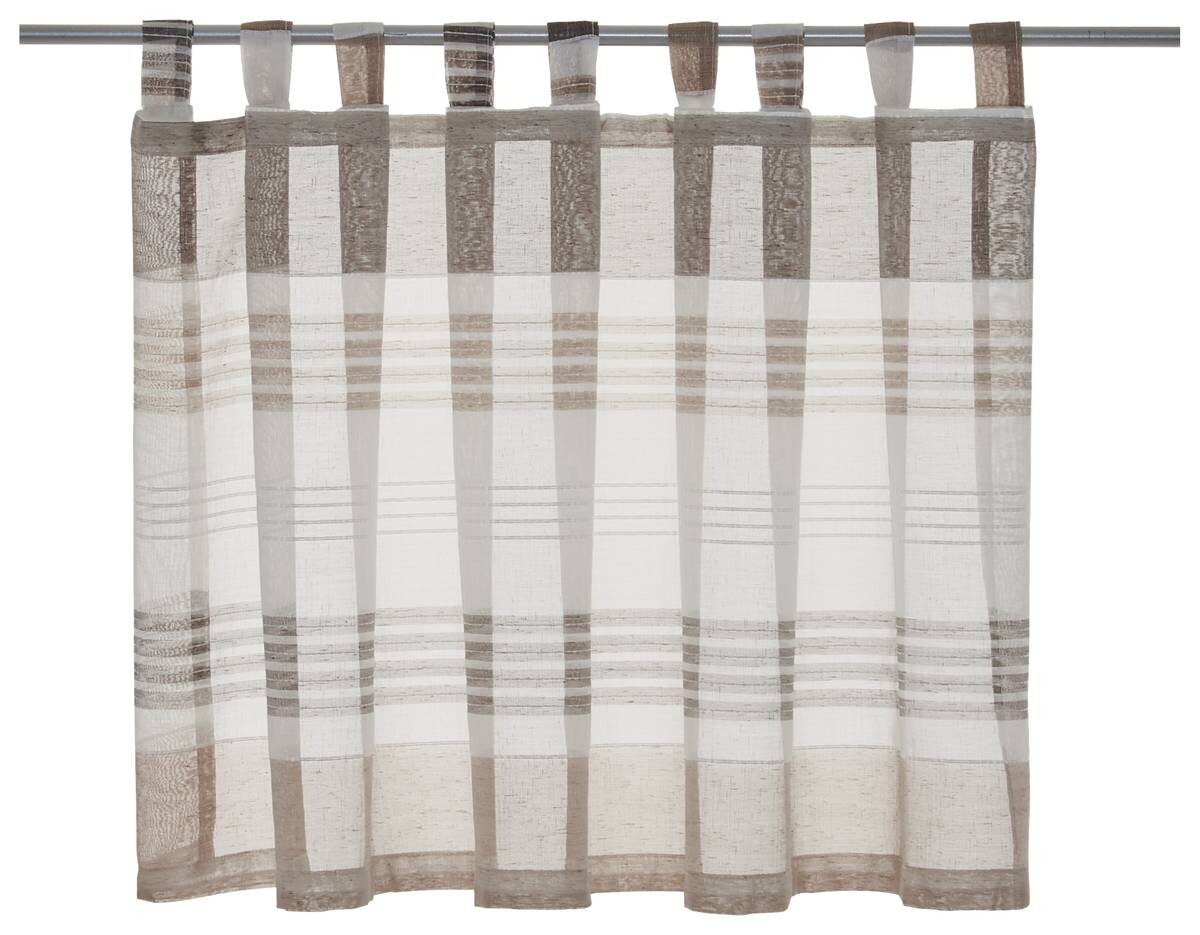 POCOline Scheibengardine Havana braun weiß 100% Polyester B/L: ca. 140x50 cm