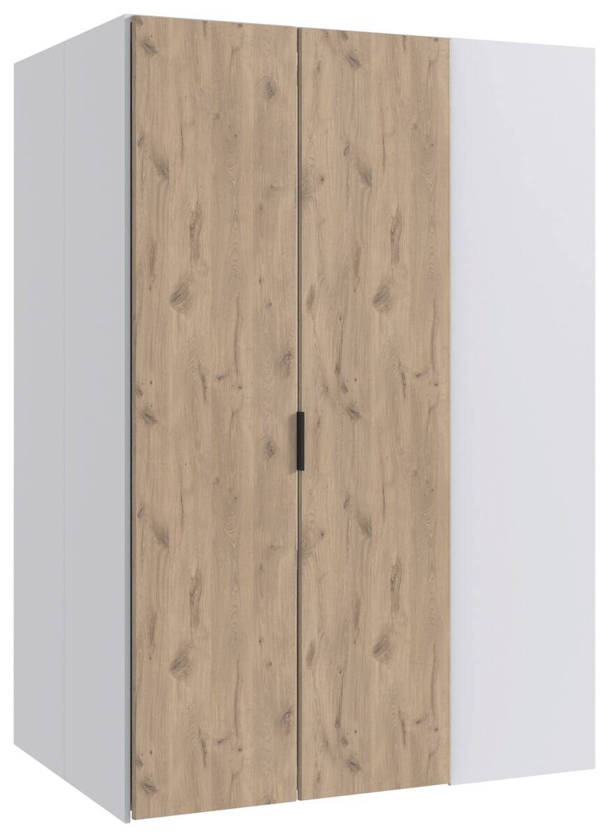 Eckschrank weiß B/H/T: ca. 135x197x97 cm