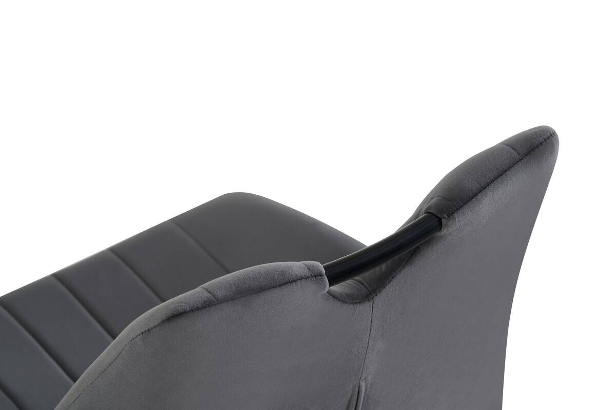 Stuhl CHRISTIN, 2er Set anthrazit Samt B/H/T: ca. 52x75x58 cm