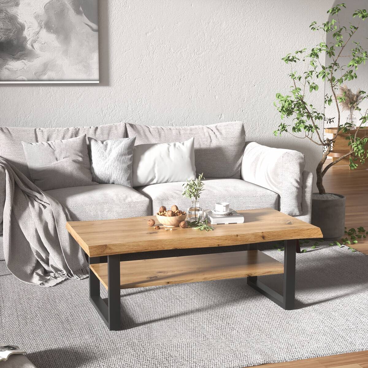 Couchtisch Zara Eiche Artisan MDF B/H/T: ca. 110x40x60 cm