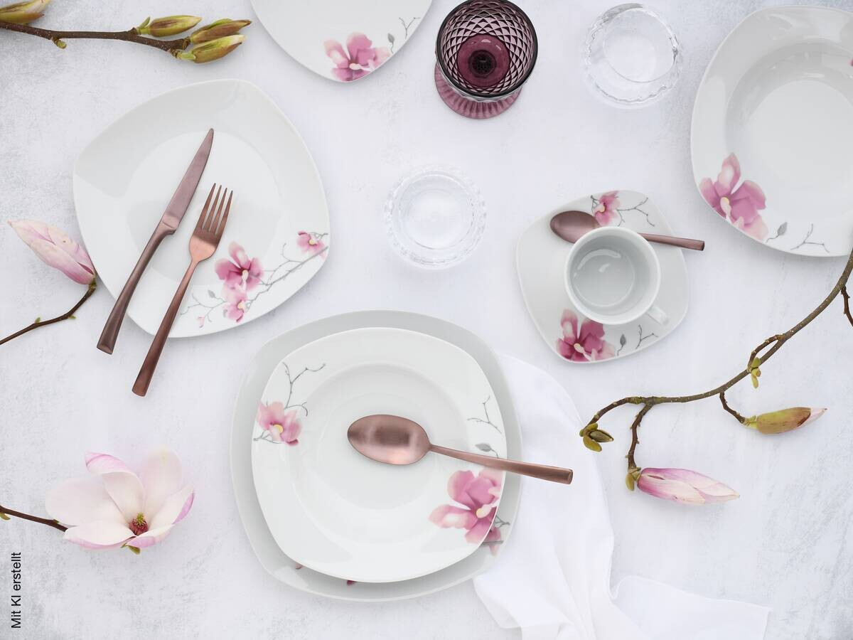 CreaTable Kombiservice Amelie multicolor Porzellan 30 tlg.