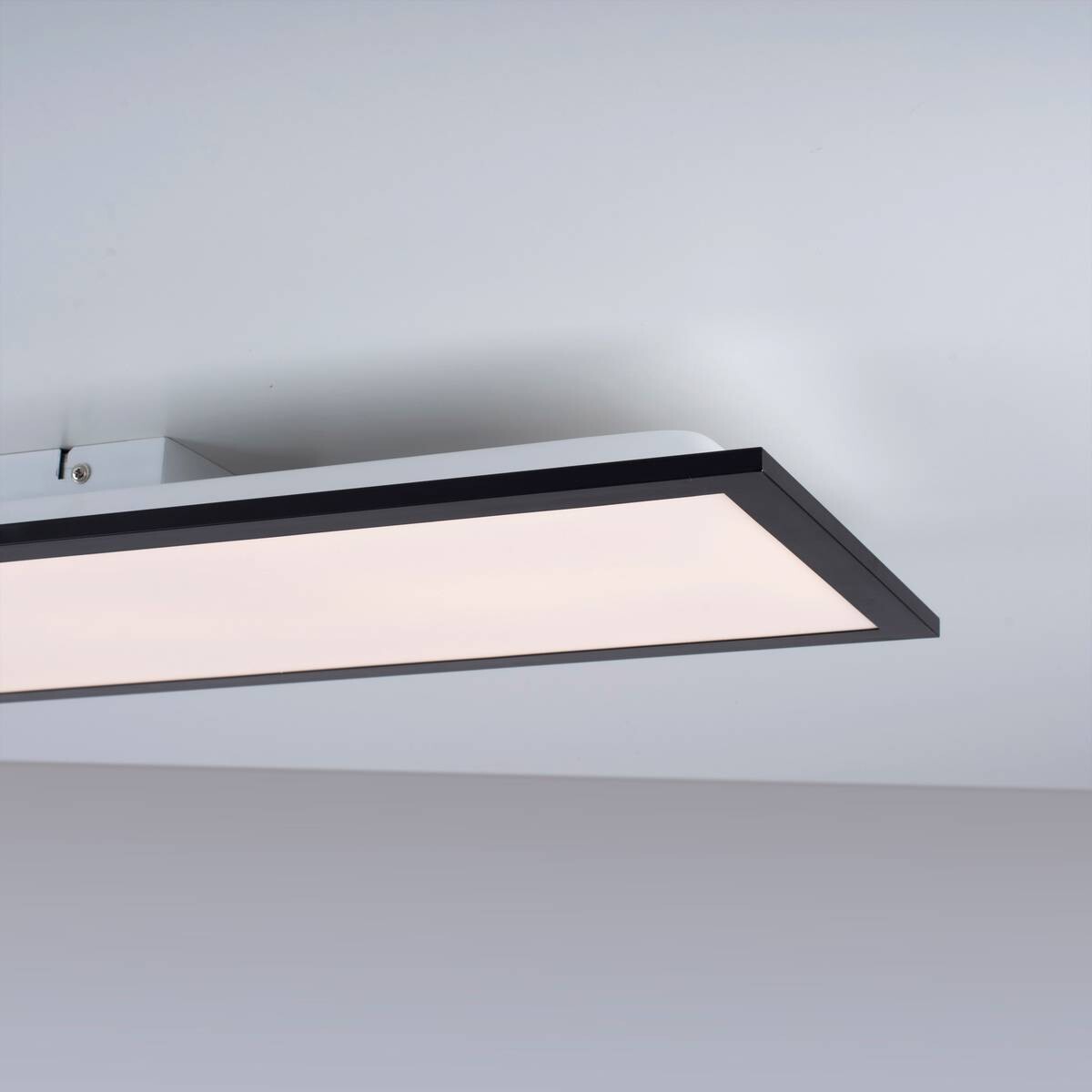 Just Light Deckenleuchte Flat schwarz Opal Aluminium B/H/L: ca. 24,5x6,1x79,5 cm