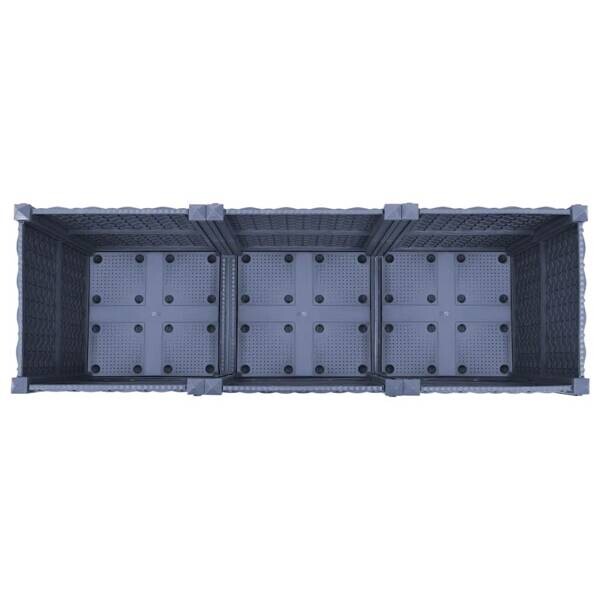 Hochbeet grau Polypropylen B/H/L: ca. 40x38x120 cm