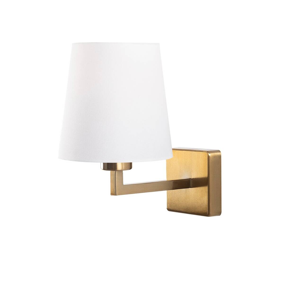 Opviq Wandleuchte Profil weiß gold Metall Stoff B/H/T/L/D: ca. 24x30x24x18x18 cm E27 1 Brennstellen