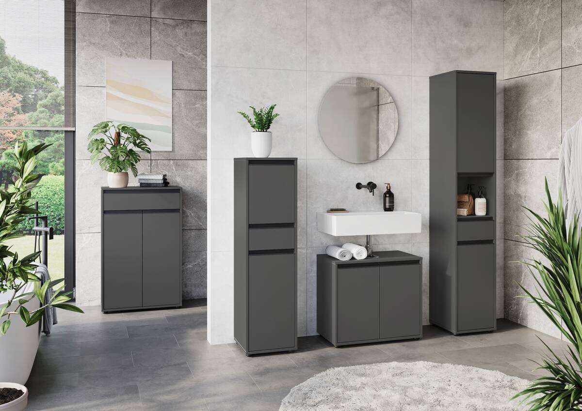 Waschbeckenunterschrank 2200-547 Graphit B/H/T: ca. 63x55x34 cm