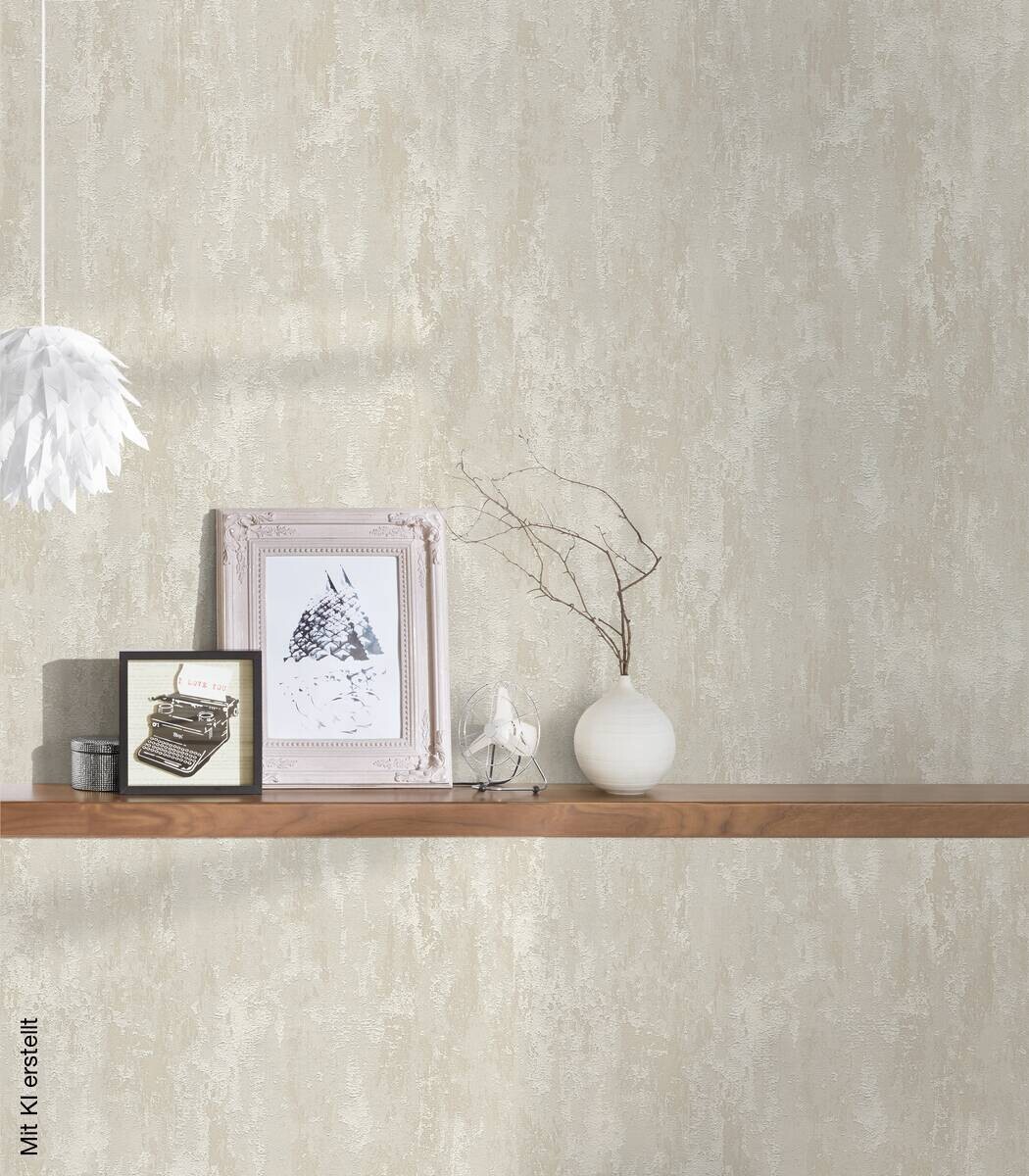 Vliestapete Beton creme B/L: ca. 53x1005 cm