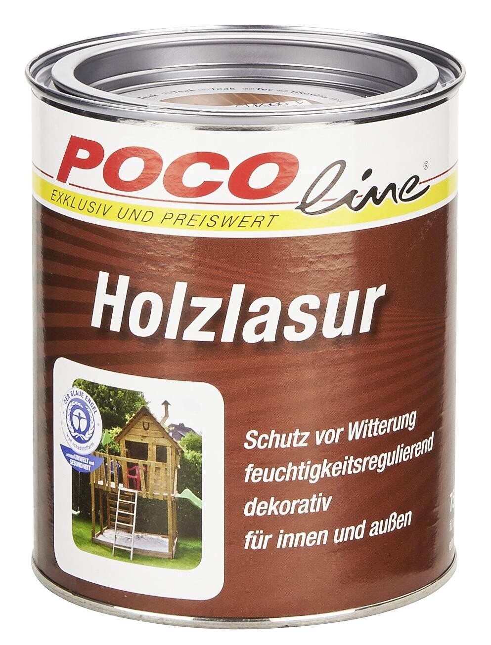 POCOline Acryl Holzlasur teak ca. 0,75 l
