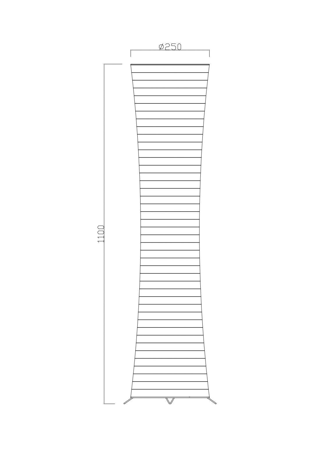 POCOline Stehlampe Curvy weiß Metall H/D: ca. 110x25 cm E14 2 Brennstellen