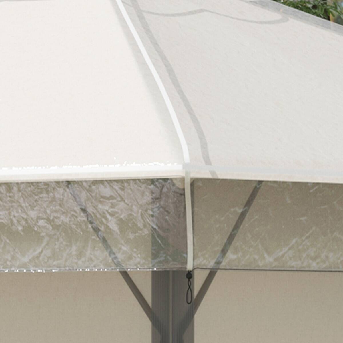 Outsunny Abdeckplane transparent Kunststoff B/H/L: ca. 300x80x300 cm
