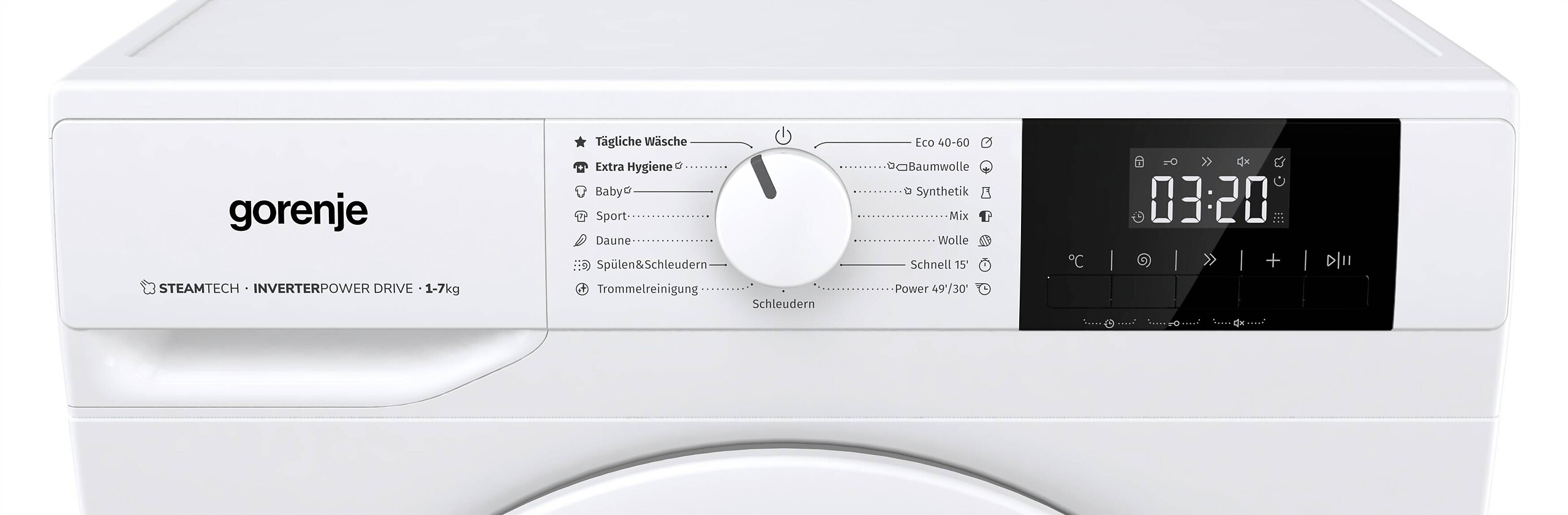 Gorenje Waschmaschine W51G1PS62BP EEK: B Spektrum: A bis G 6kg 1200U/min weiß B/H/T: ca. 59,5x84,5x41,5 cm