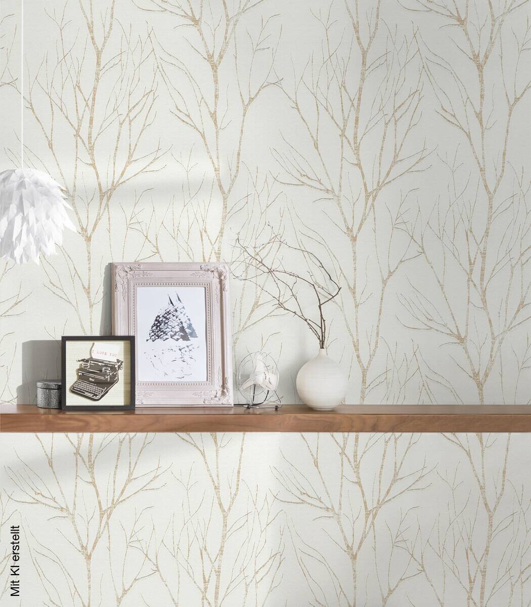 A.S.Creation Vliestapete Blooming Wald beige B/L: ca. 53x1005 cm