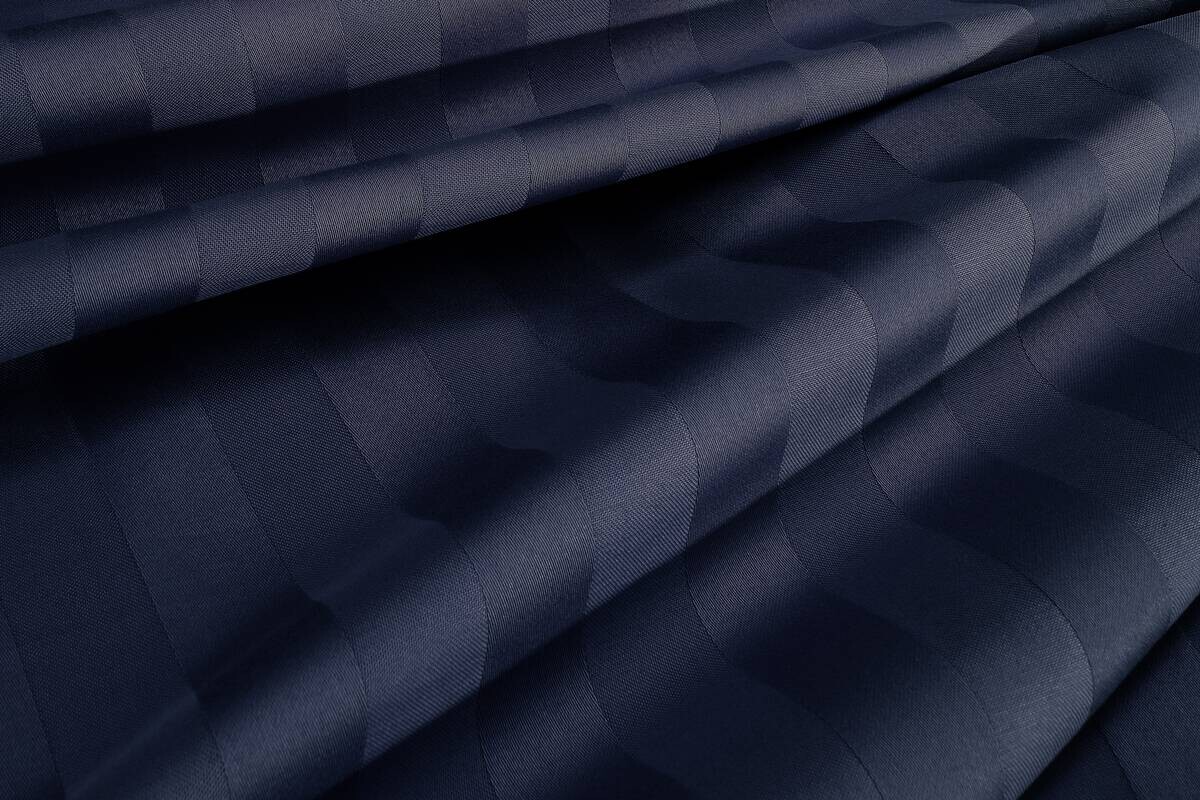 Baumwoll Bettwäsche Satin navy Baumwolle B/L: ca. 135x200 cm