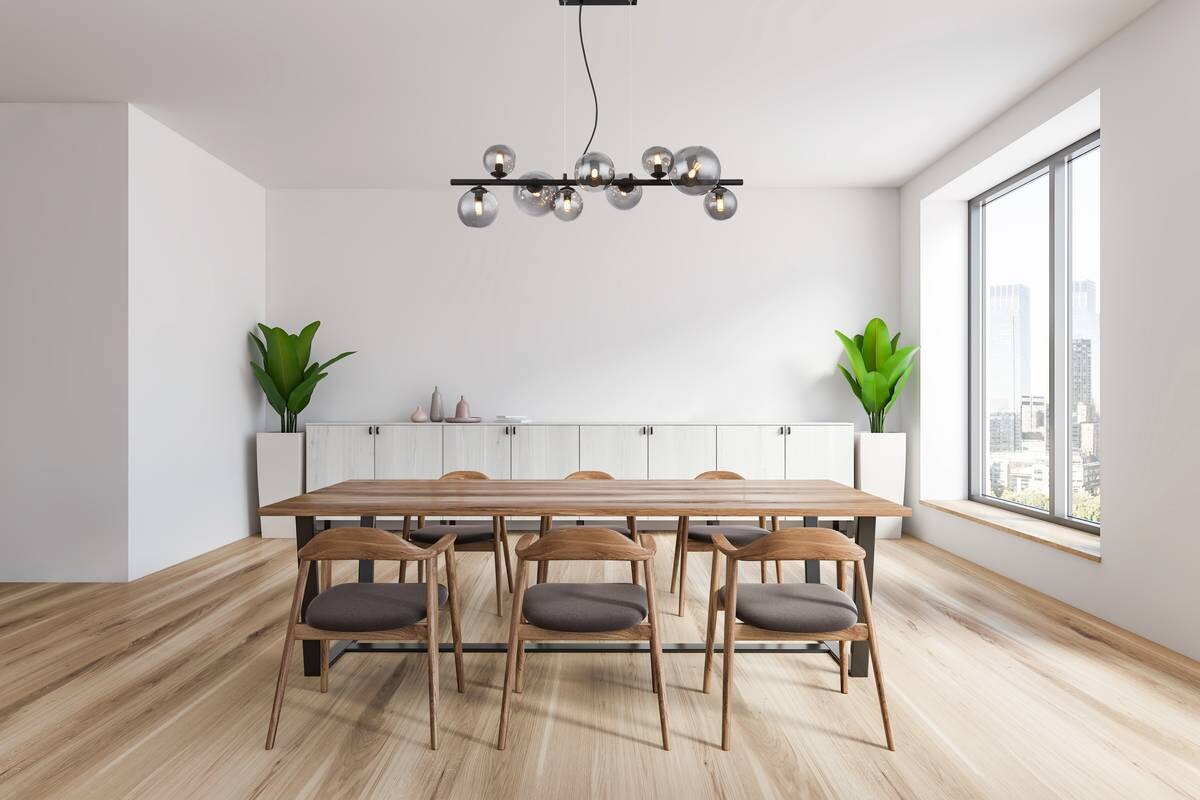 GLOBO Pendelleuchte 56133-9H Riha schwarz Metall Rauchglas B/H/L: ca. 34,5x120x87 cm 9.0 Brennstellen