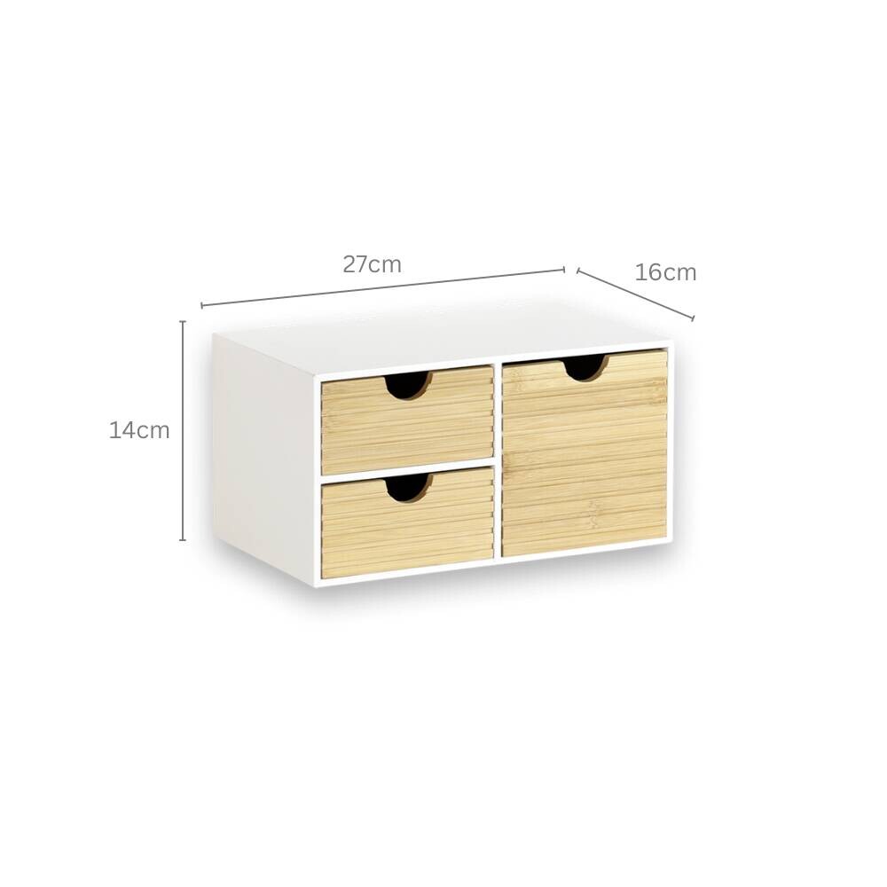 Organizer weiß Holz B/H/L: ca. 16x14x27 cm