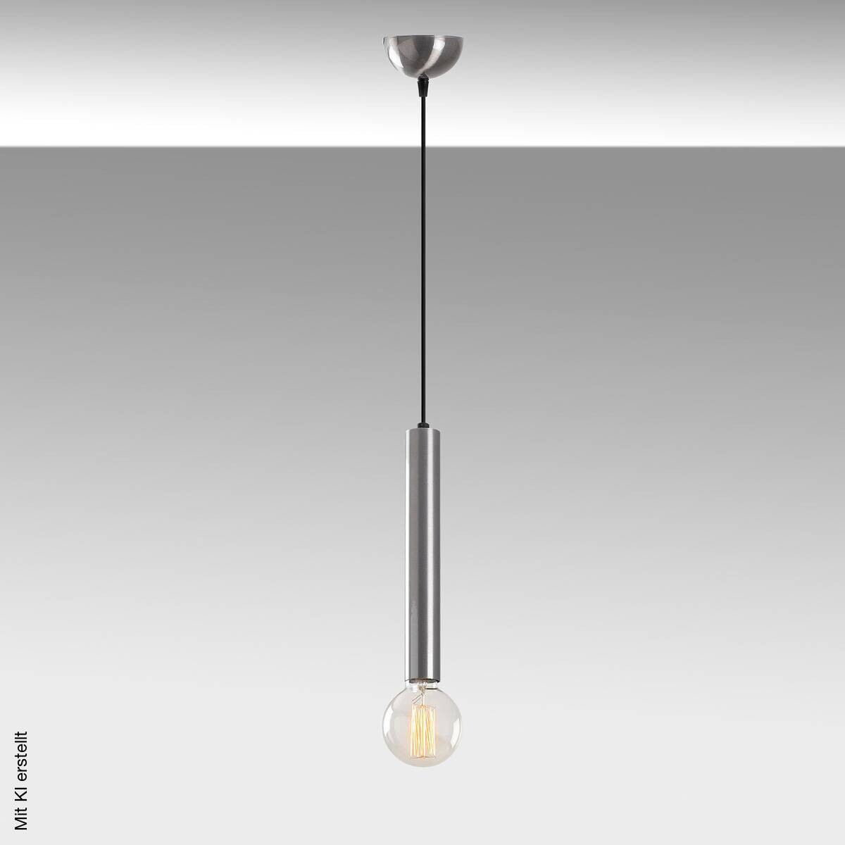 Opviq Pendelleuchte silber B/H/T: ca. 4x126x4 cm E27 1 Brennstellen