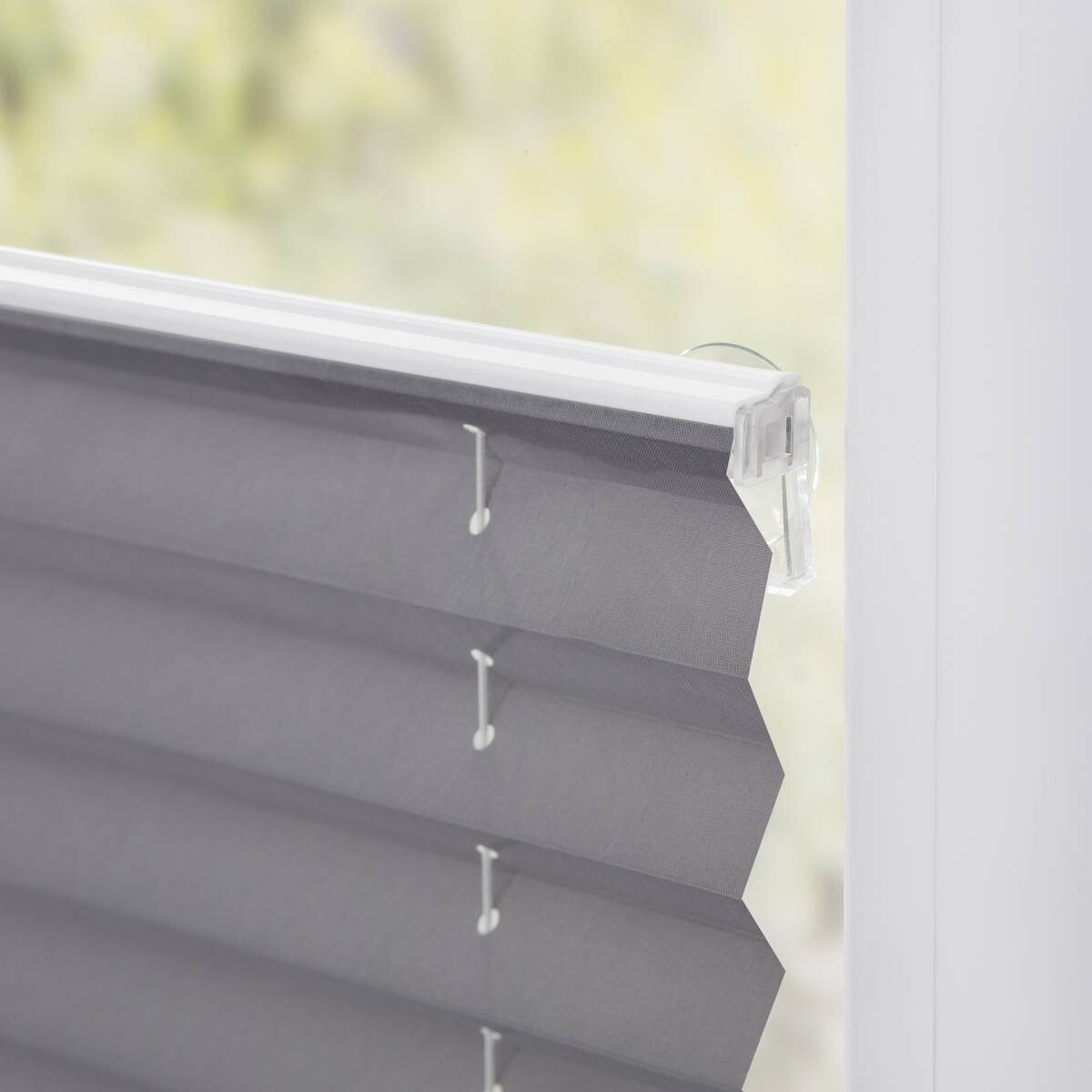 LICHTBLICK Spannplissee grau B/L: ca. 70x130 cm