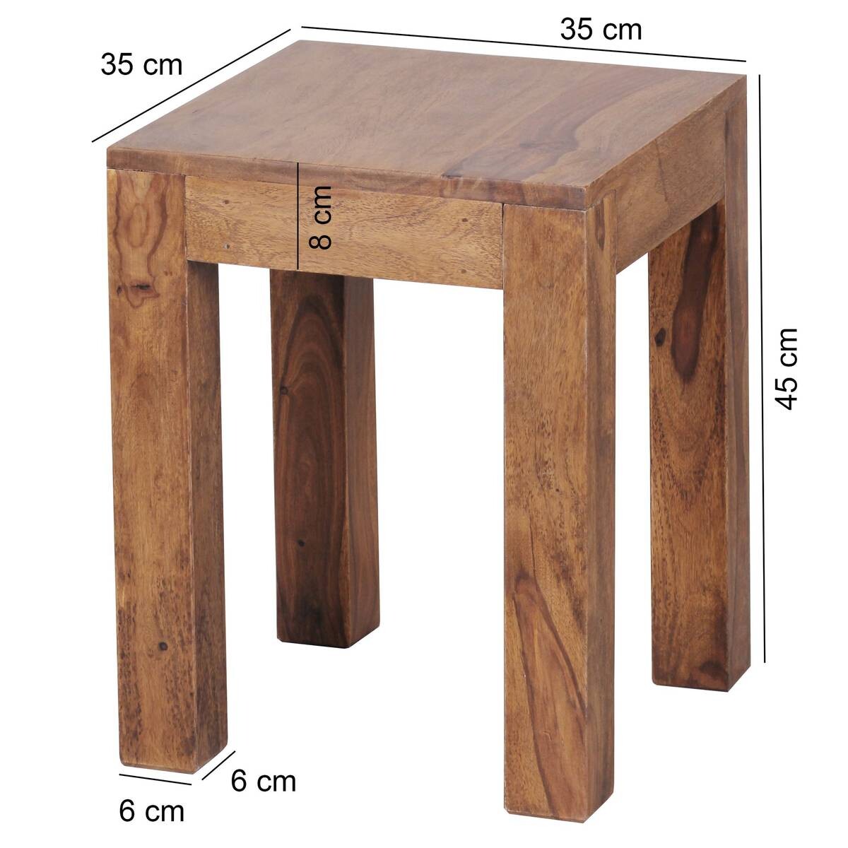Beistelltisch natur Echtholz B/H/T: ca. 35x45x35 cm