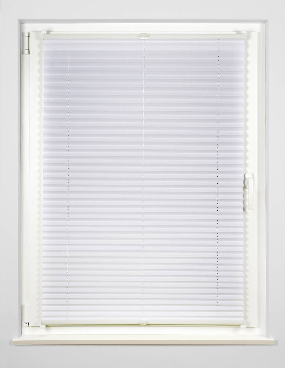 Hochwertiges Klemmplissee weiß B/L: ca. 50x130 cm