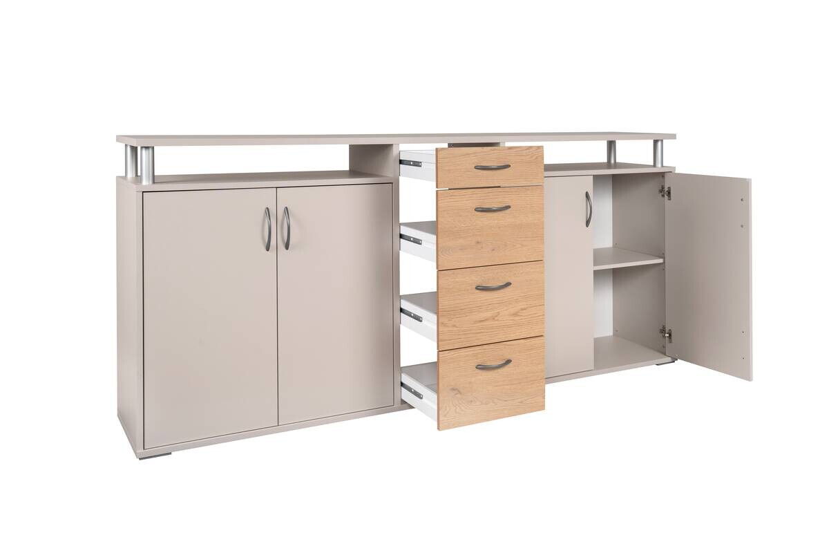 Sideboard Maximo Kaschmir Rivera Eiche Nachbildung B/H/T: ca. 208x94x38 cm