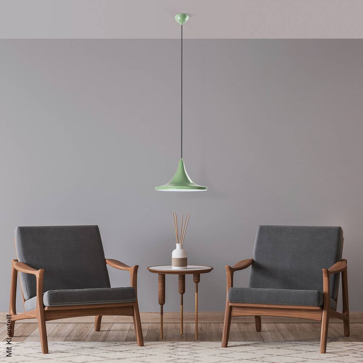 Opviq Pendelleuchte minze B/H/T: ca. 30x117x30 cm E27 1 Brennstellen