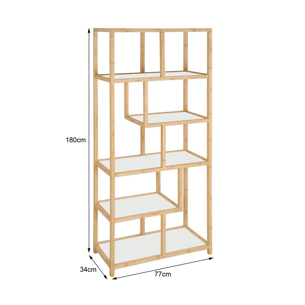 Standregal Holzoptik B/H/T: ca. 77x180x34 cm