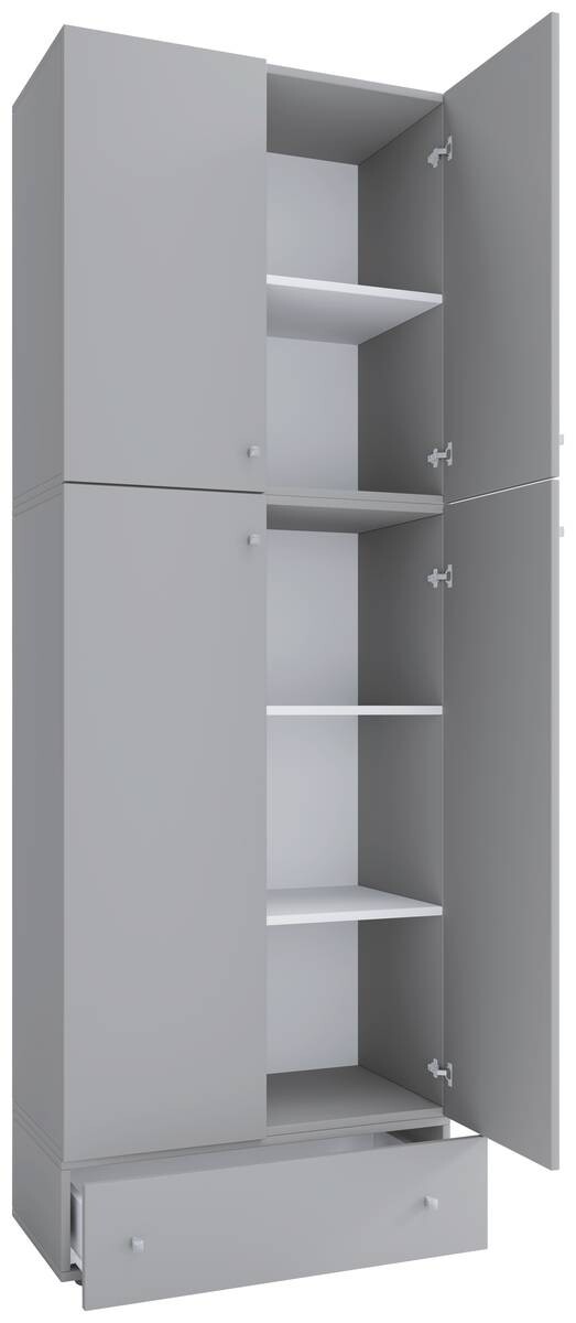 Kleiderschrank Lona grau B/H/T: ca. 70x200x39 cm